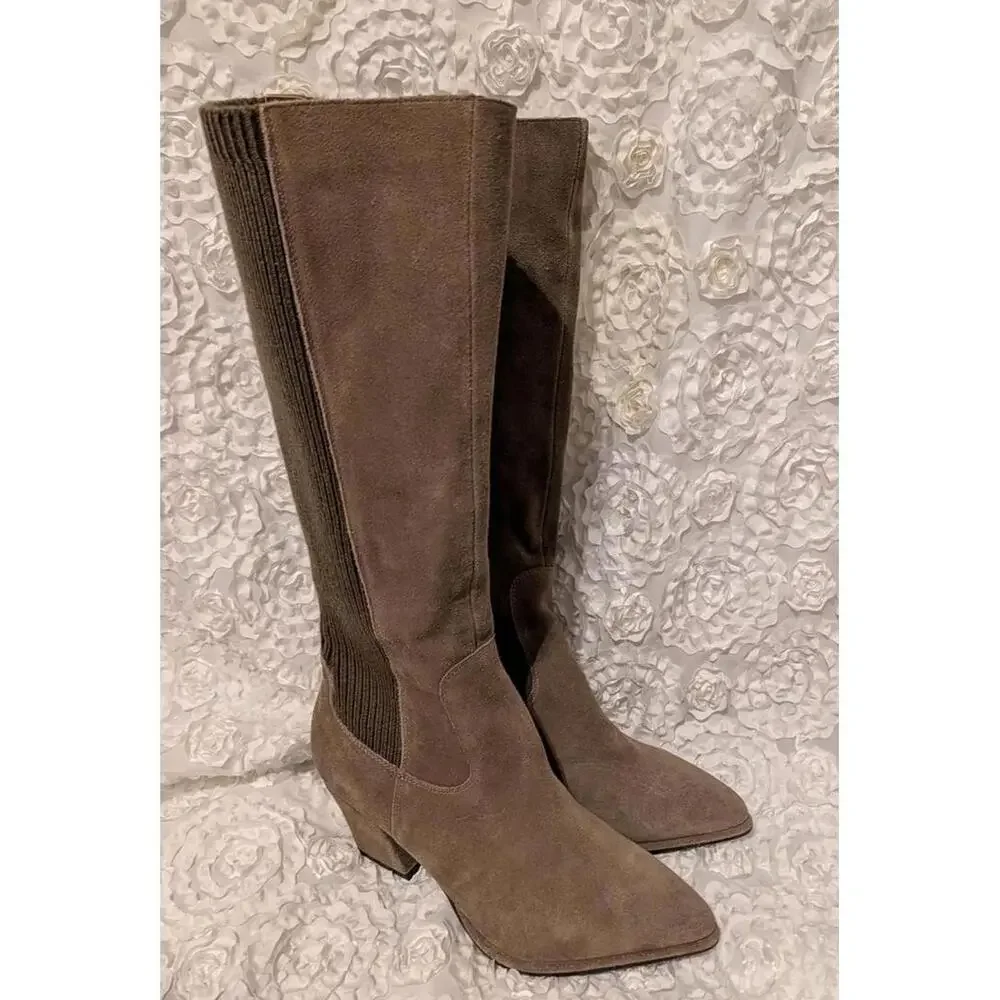 BLONDO Elisha Waterproof Tall Boot In Taupe Suede NWOT SIZE 7